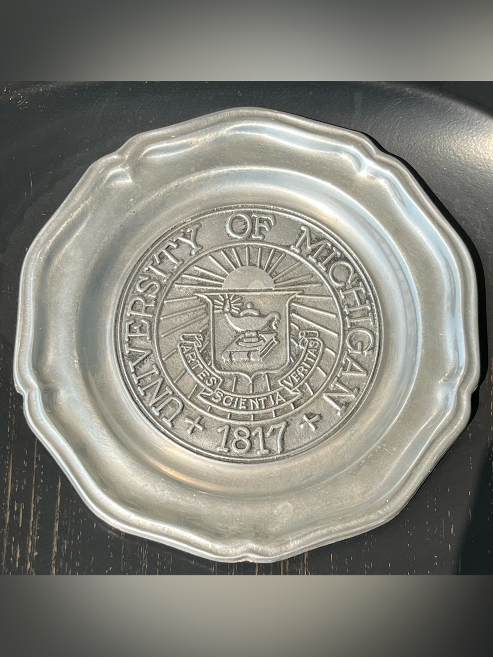 University of Michigan Wilton Pewter Decorative Plate - 7” diameter